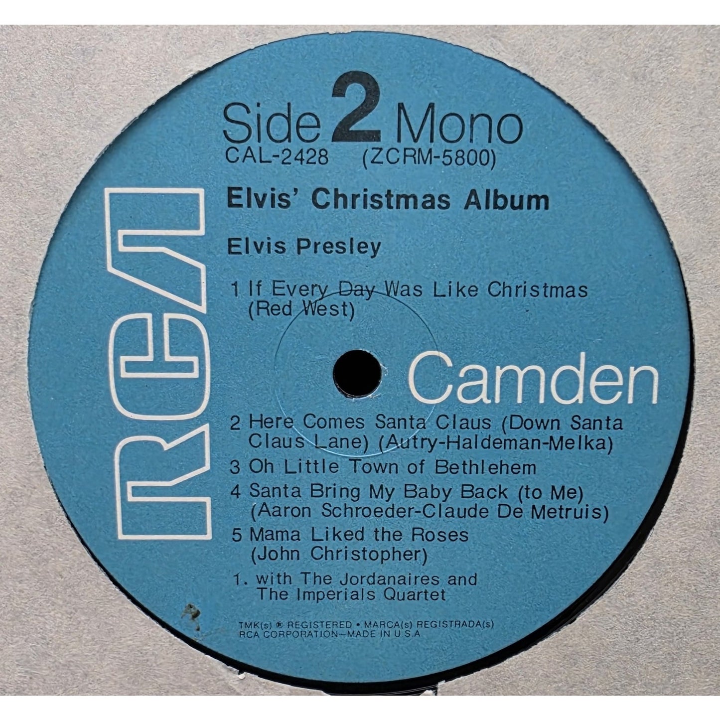 Elvis’ Christmas Album 1970 RCA Camden Mono LP – Good Jacket, Clean Vinyl