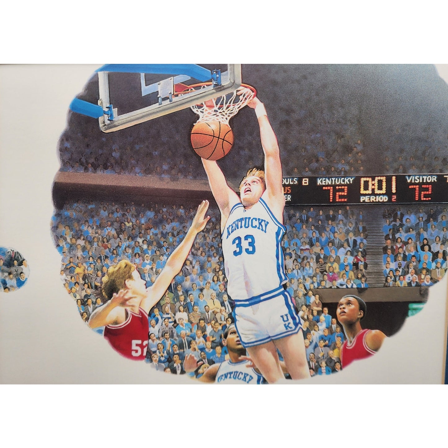 A Boy A Ball A Dream Kentucky Wildcats Lithograph Wendell Field 1988 Framed