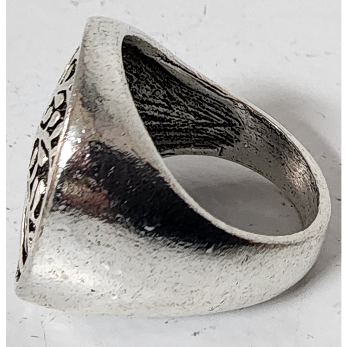 Stainless Steel Tree of Life Ring Size 10 Engraved Symbolic Statement Band