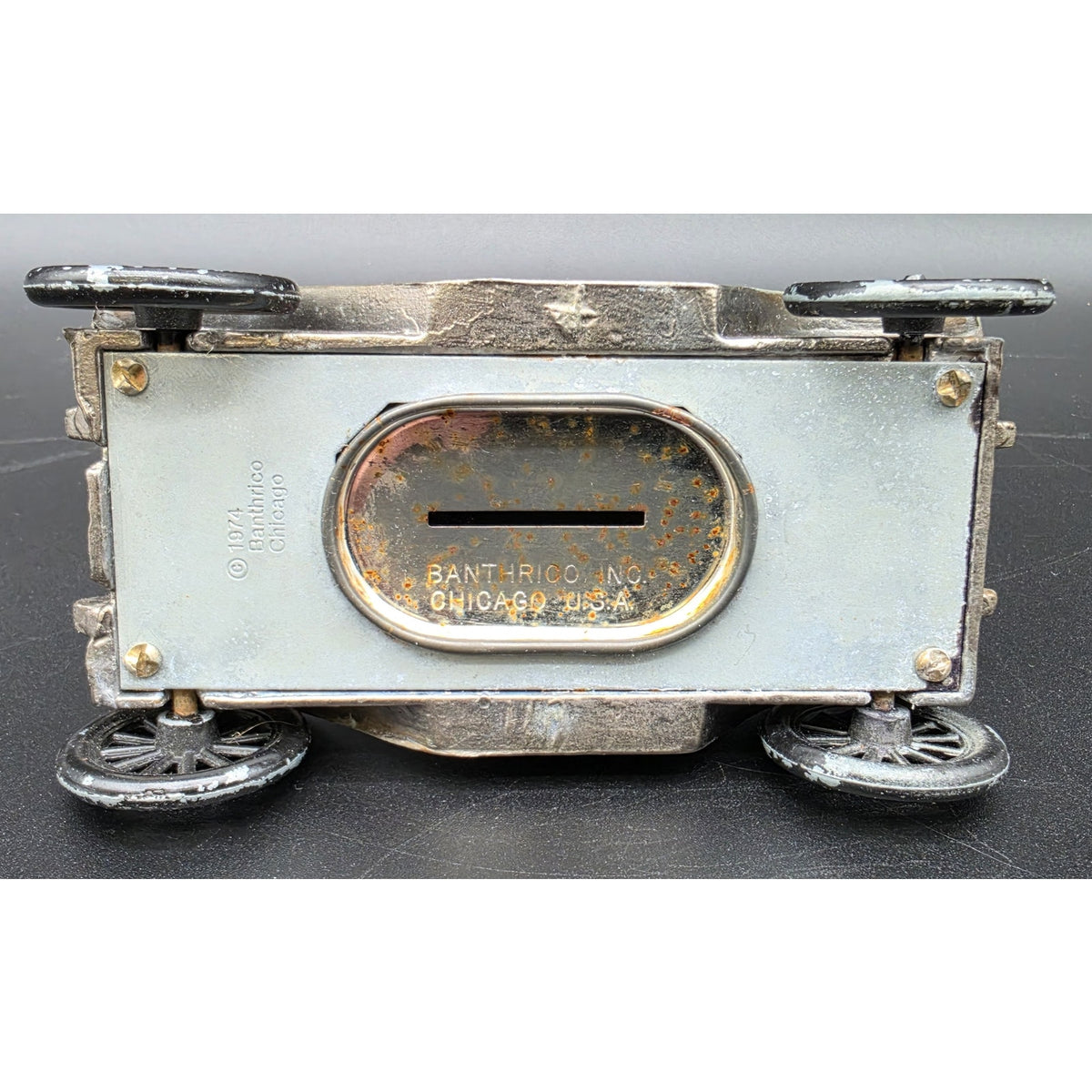 Vintage 1974 Banthrico 1915 Chevrolet Bank Clermont National Metal Car Bronze