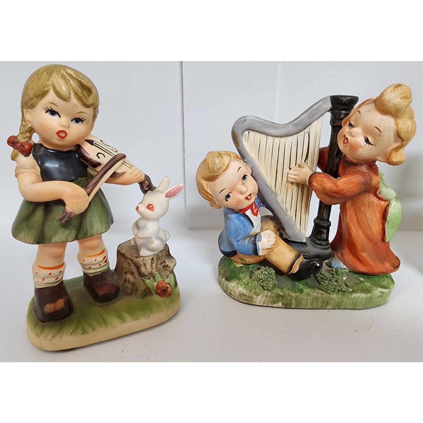 Vintage Royal Crown Japan Porcelain Musical Children Figurines 4 Set HandPainted