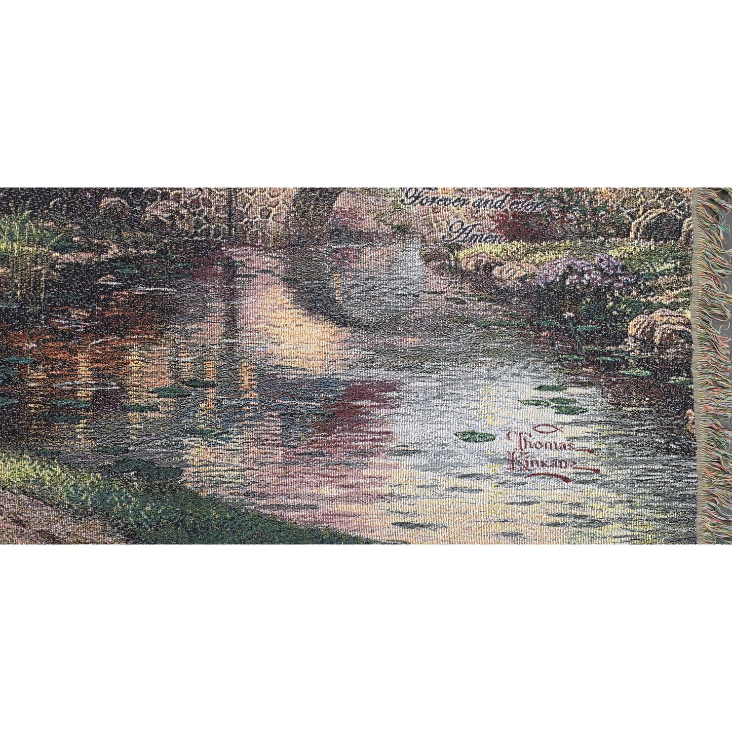 Thomas Kinkade 2006 Lord’s Prayer Tapestry Throw 60x51 Vintage Chapel Scene