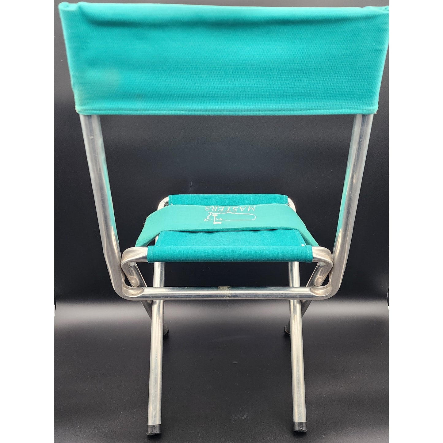 Vintage Masters Tournament Folding Chair Teal Green w/ Extra Cover Lightweight