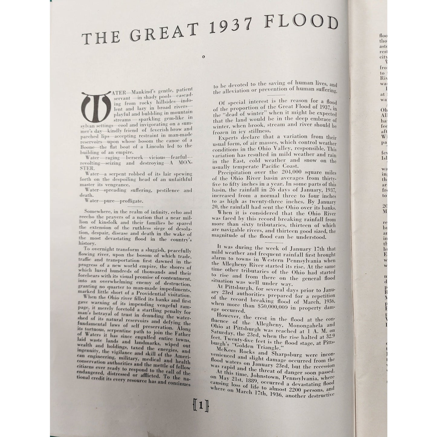 The FLOOD 1937 Disaster Magazine 1938 Picture Press OH River Cities B/W Photos