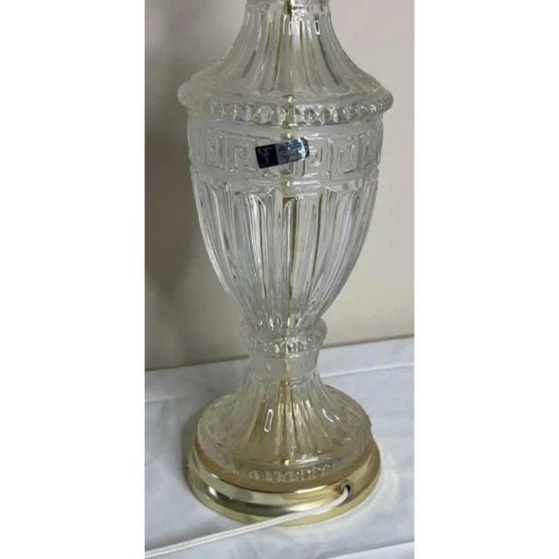 Vintage 32" Hand Cut Lead Crystal Table Lamp – Elegant Yugoslavia Made