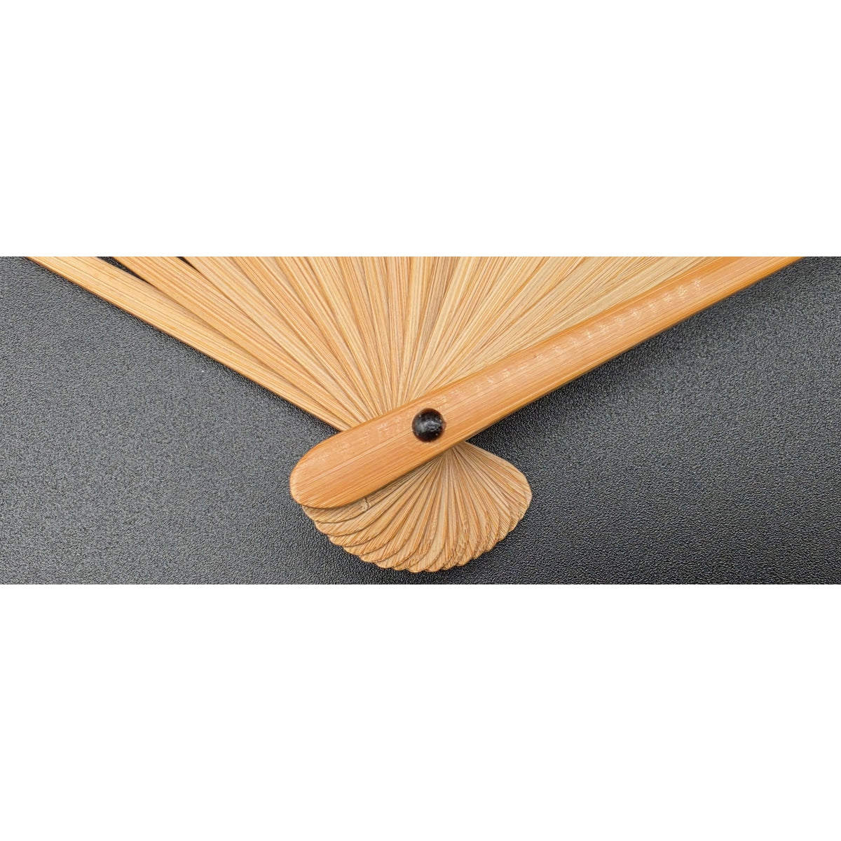 Vintage Chinese Hand Painted Landscape Folding Fan Calligraphy Poem Bamboo Frame