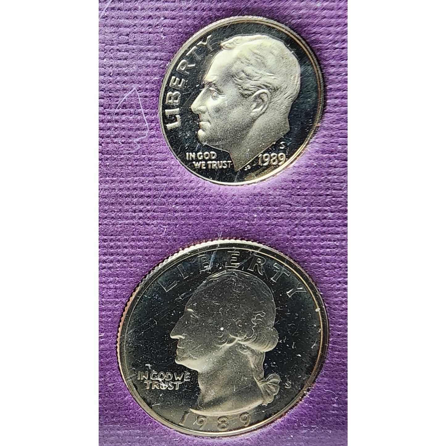 1989 U.S. Proof Set + 1863 LA 100 Confederate Note Repro + 1942-S Silver Nickel