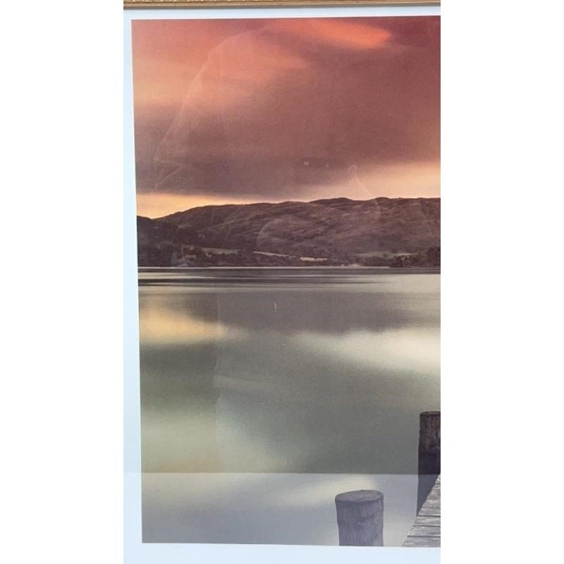 Mel Allen Ullswater Canvas Print Gold Ornate Frame 29.5x21.75 Ready to Hang