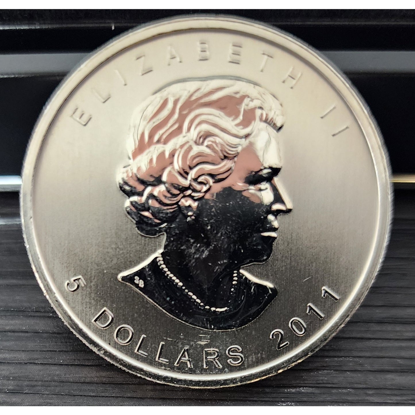 2011 Canada Maple Leaf & 1986 Prospector .9999 Silver 1 Oz Coins  inDisplay Case