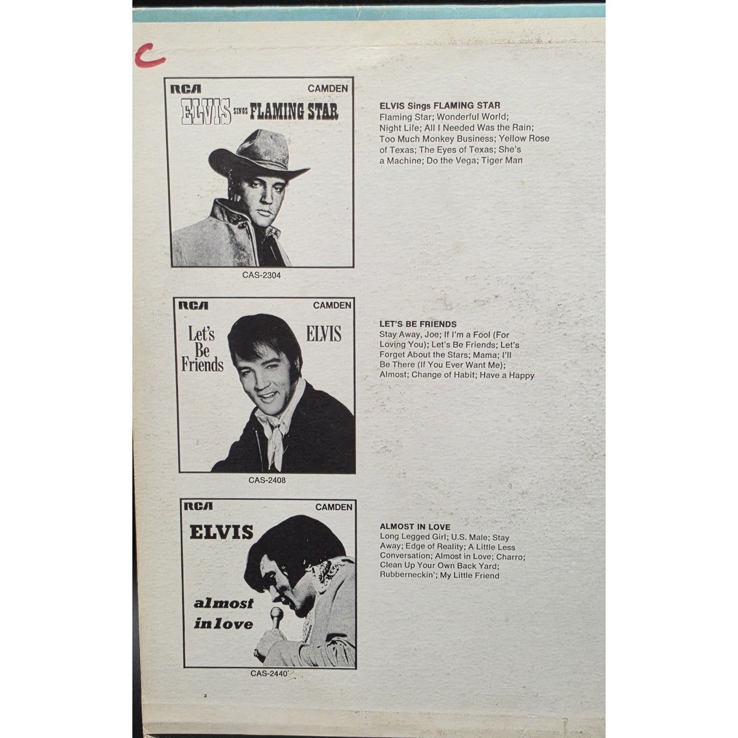 Elvis’ Christmas Album 1970 RCA Camden Mono LP – Good Jacket, Clean Vinyl