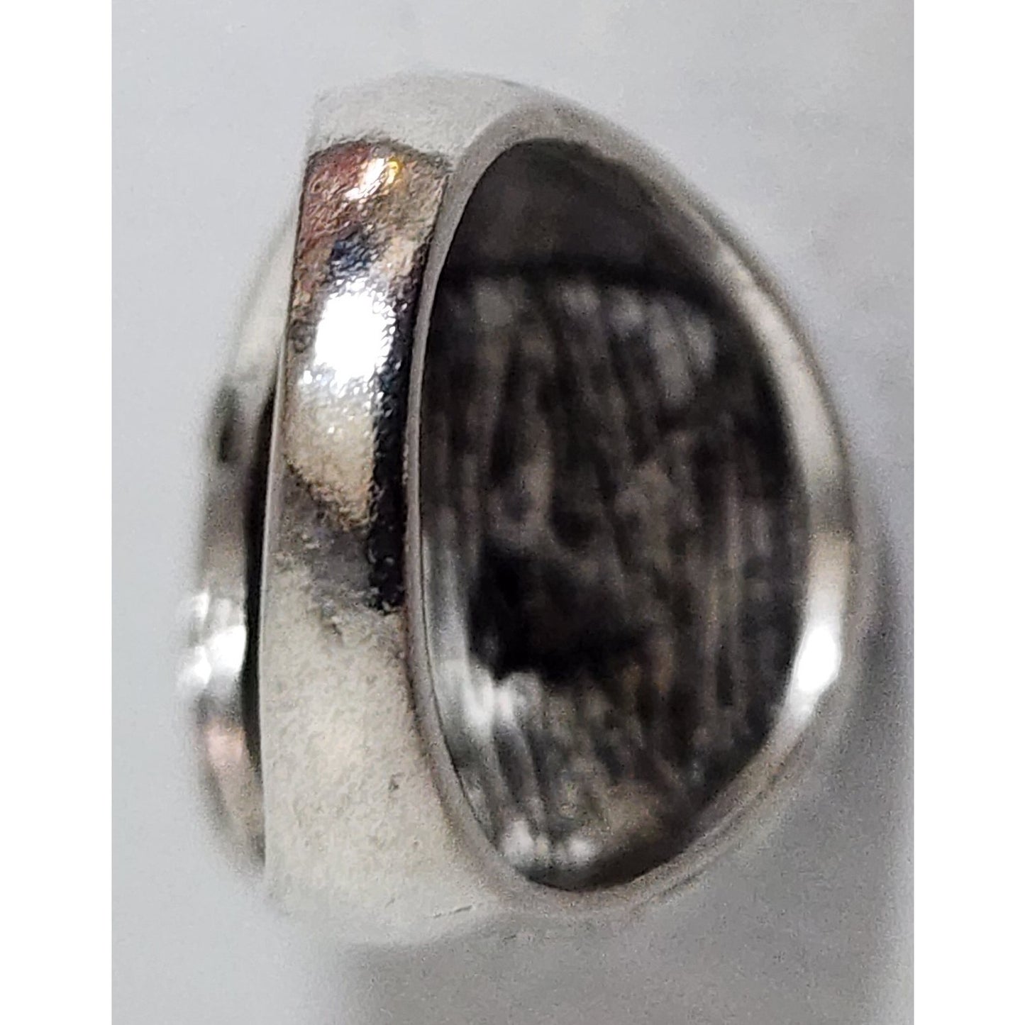 Tribal Engraved Design Bold Statement Band Stainless Steel Ring Size 7.5