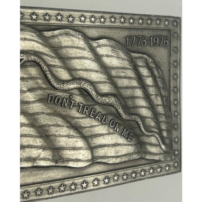 Bergamot Brass Works 1776-1976 Bicentennial “Don’t Tread on Me” Belt Buckle USA
