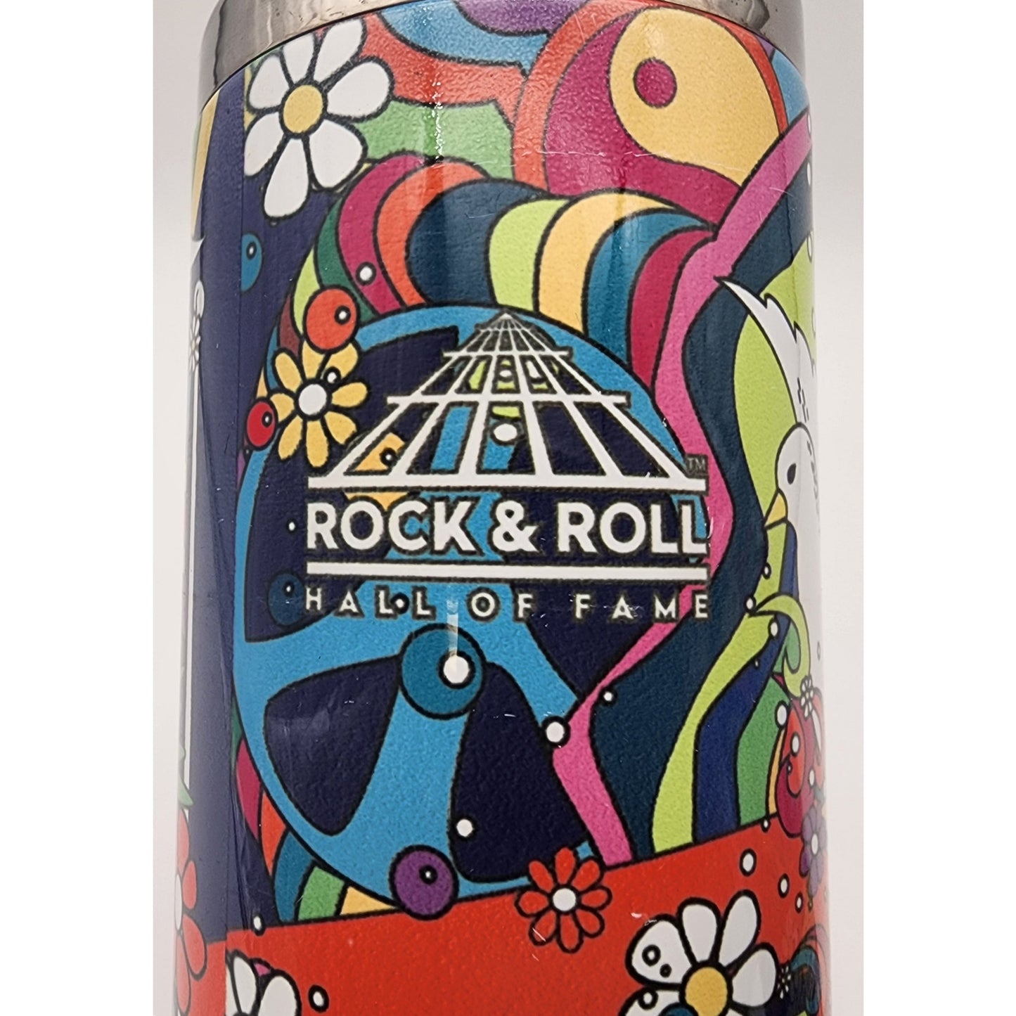 2 Rock & Roll Hall of Fame Tumblers Cleveland OH Peace Dove Hippie Psychedelic