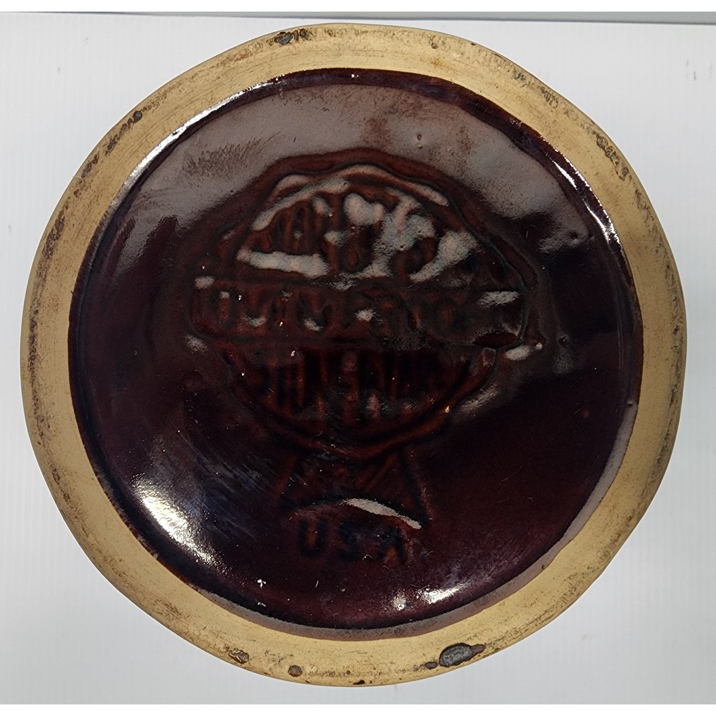 Marcrest Daisy Dot Brown Stoneware Pitcher & 9.5" Plate Ovenproof USA Vintage