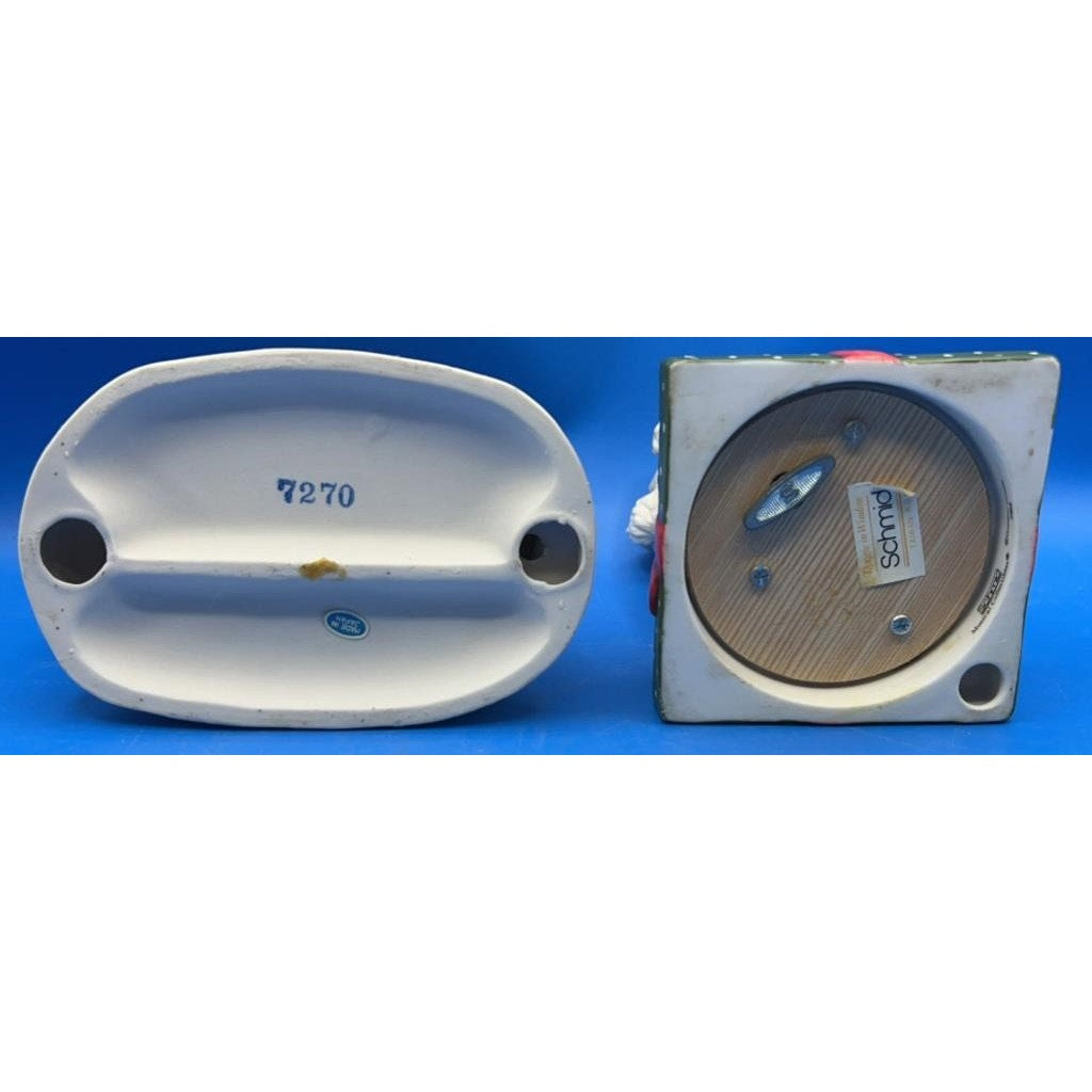 VTG Lefton Vet & Poodle Figurine #7270 + Schmid Scottie Dog Music Box