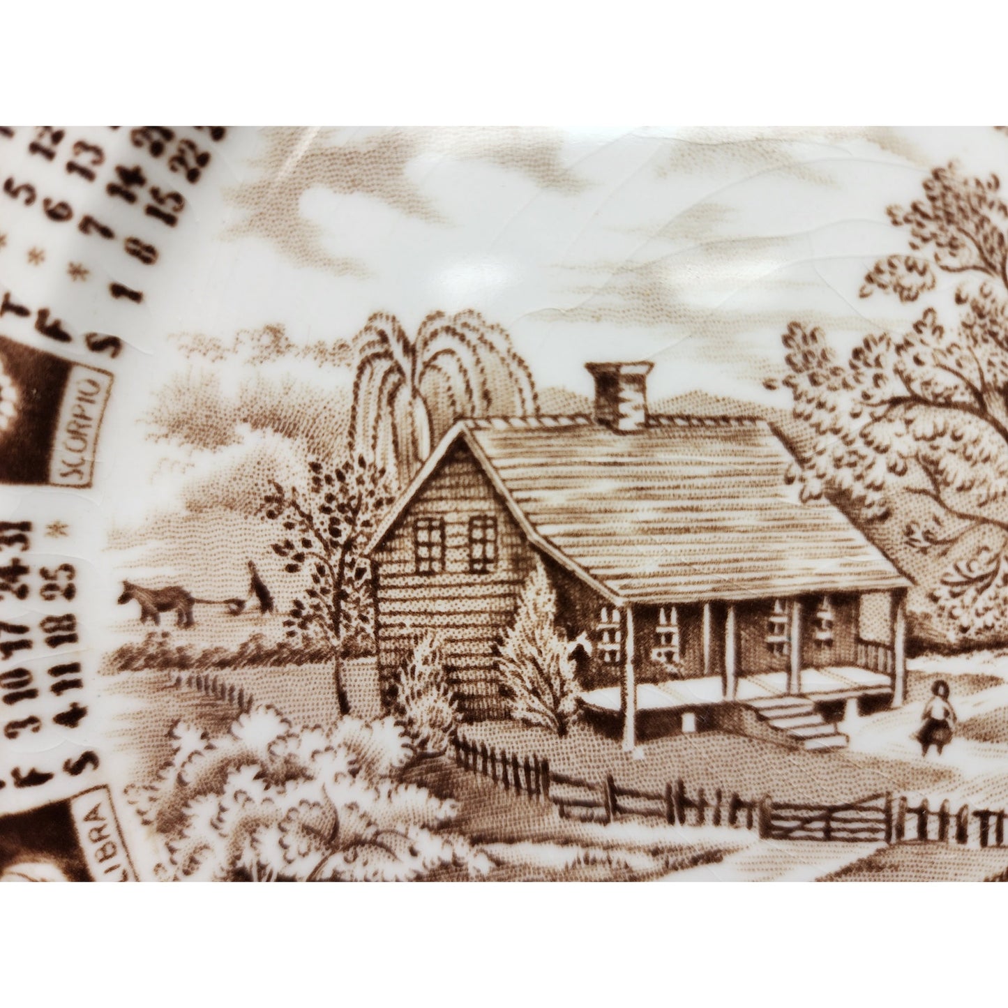 1975 Alfred Meakin Calendar Plate 9" – Hand Engraved Staffordshire England VTG