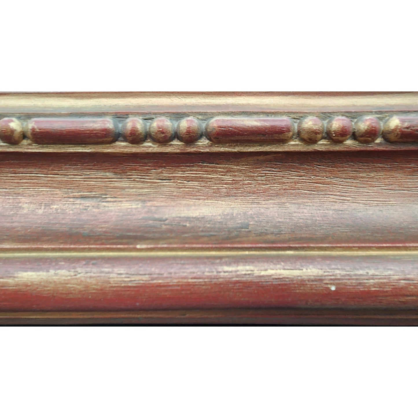Vintage Ornate Faux Wood Mirror 36 x 30.5 Carved Scroll Frame Excellent