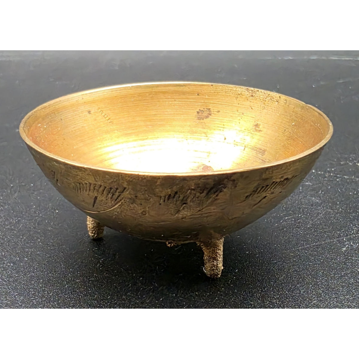 Vintage Brass Judaica Set 3 Star Plates Chalice Communion Goblet Small Feet Cup