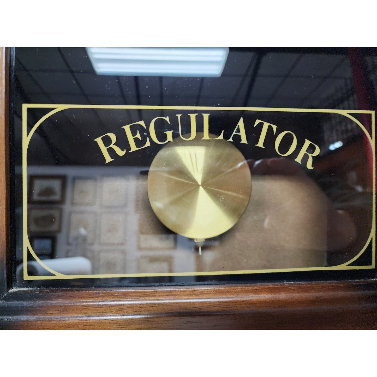 Vintage Elgin Regulator 31 Day Clock Wood Case Brass Pendulum Chimes w/ Key