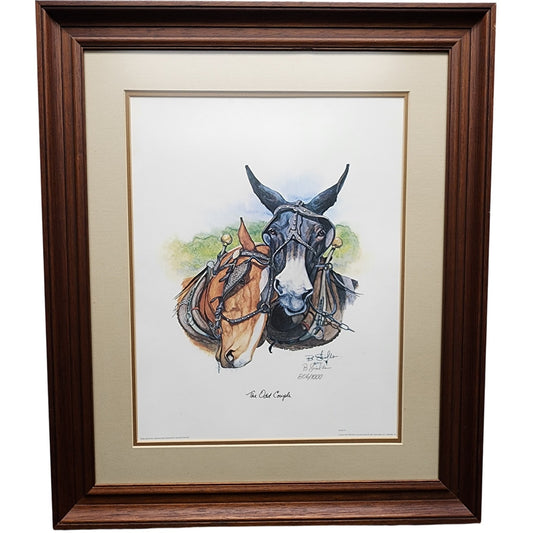 Bonnie Shields “The Odd Couple” Signed & Numbered Framed Print Western Horse Art