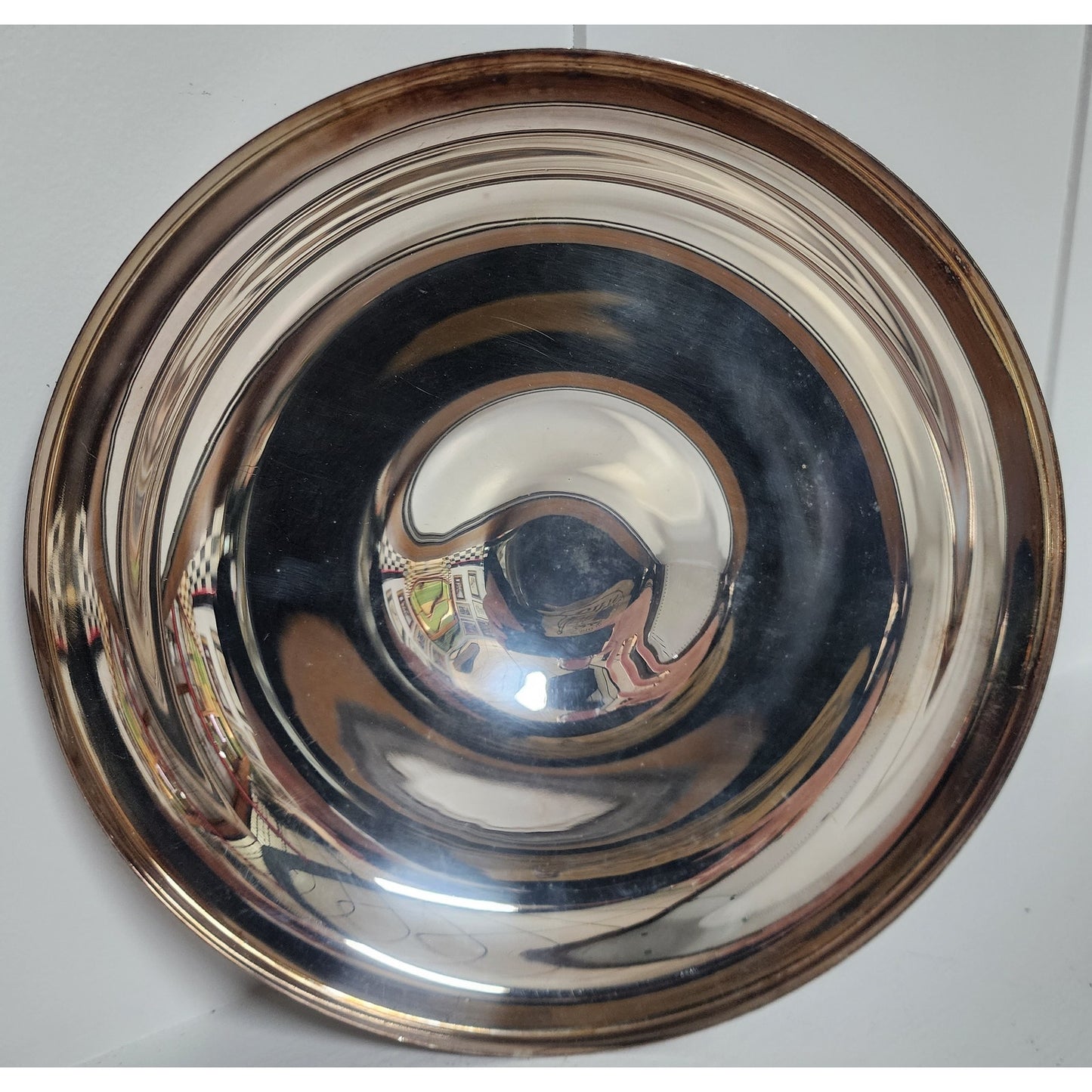 Vintage Wm Rogers Silver Plated Covered Bowl #862 Rope Trim 10.25" Diameter