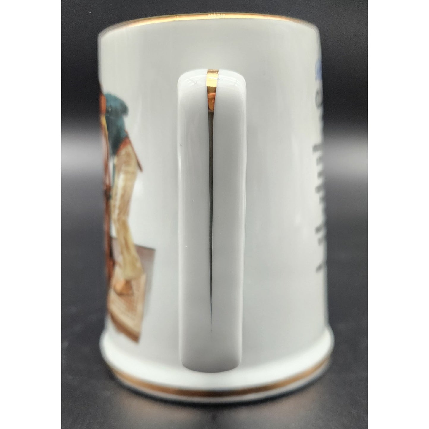 1985 Norman Rockwell Seafarers Tankard Set of 4 w/ Boxes Japan 22K Gold by LJS