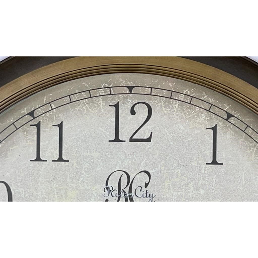 River City 24" Wall Clock No.6 Indoor Outdoor Temp Hygrometer Vintage Style