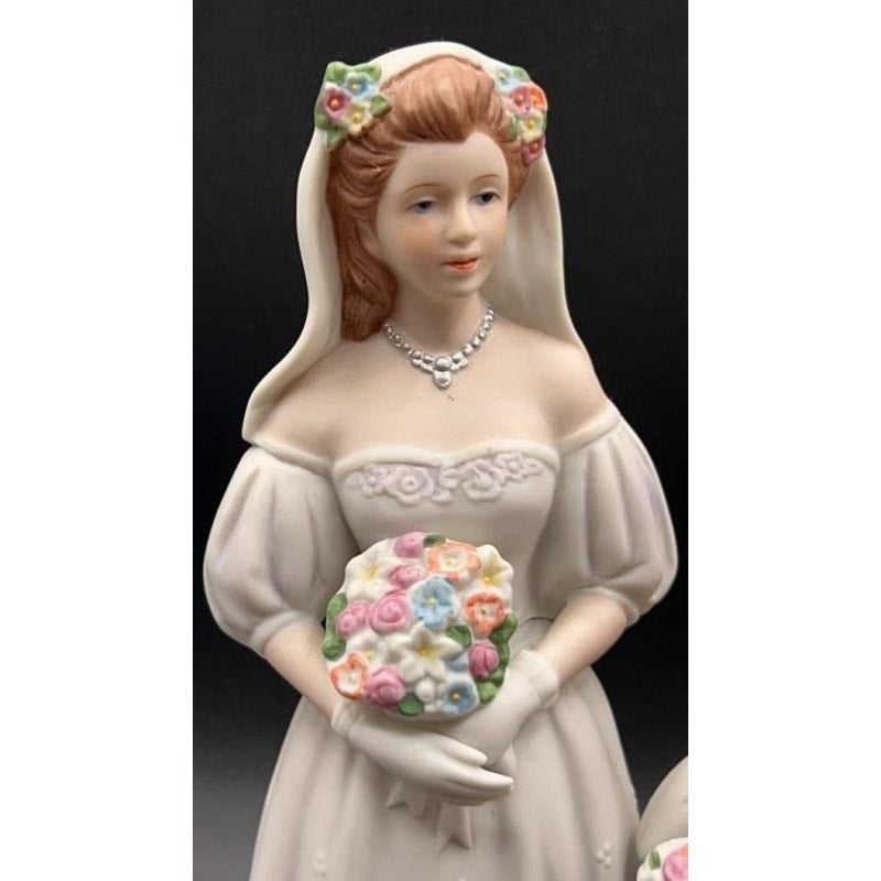 3 Homco Porcelain Figurines Bride's Day, Charlotte Rose &  Victorian Lady Lovely