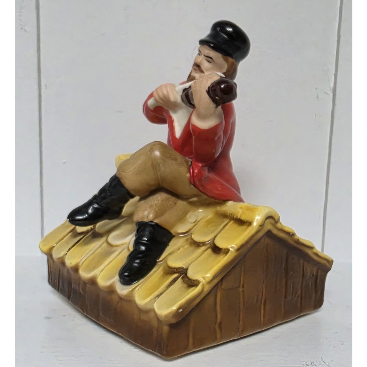 Vintage Fiddler on the Roof Handpaint Ceramic Music Box Rotating Sunrise Sunset