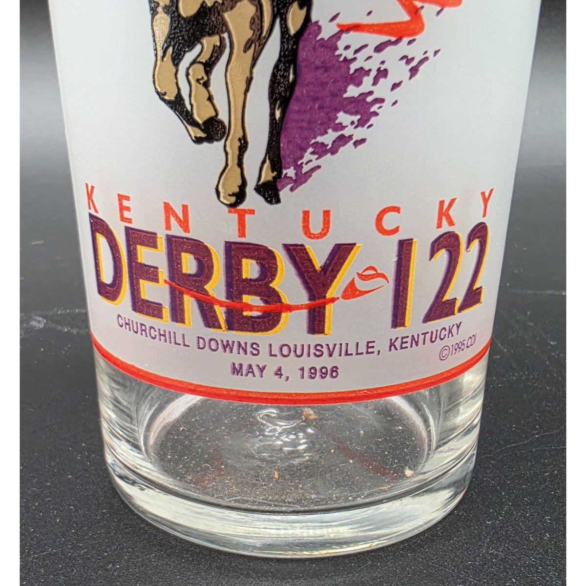 Vintage 1996 Kentucky Derby 122nd Glasses / Tumblers Set of 8 Churchill Downs