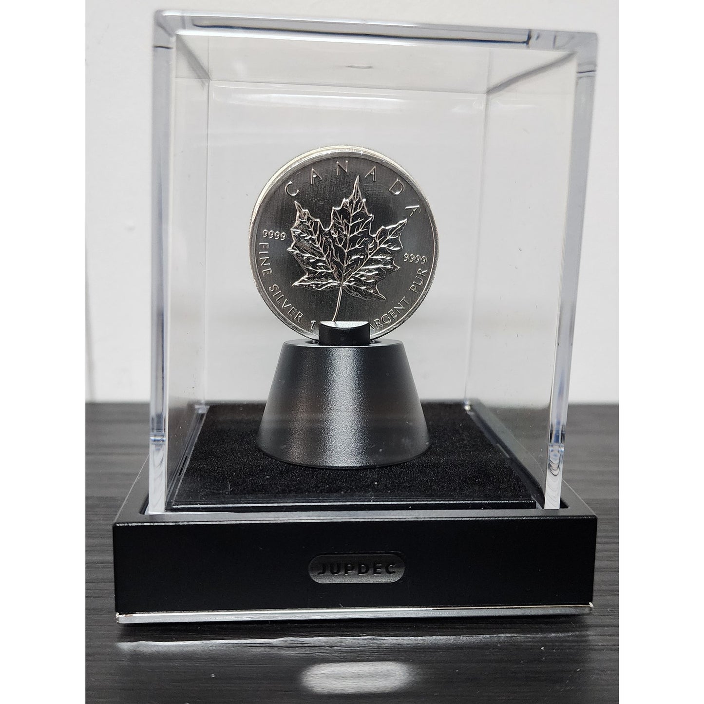 2011 Canada Maple Leaf & 1986 Prospector .9999 Silver 1 Oz Coins  inDisplay Case