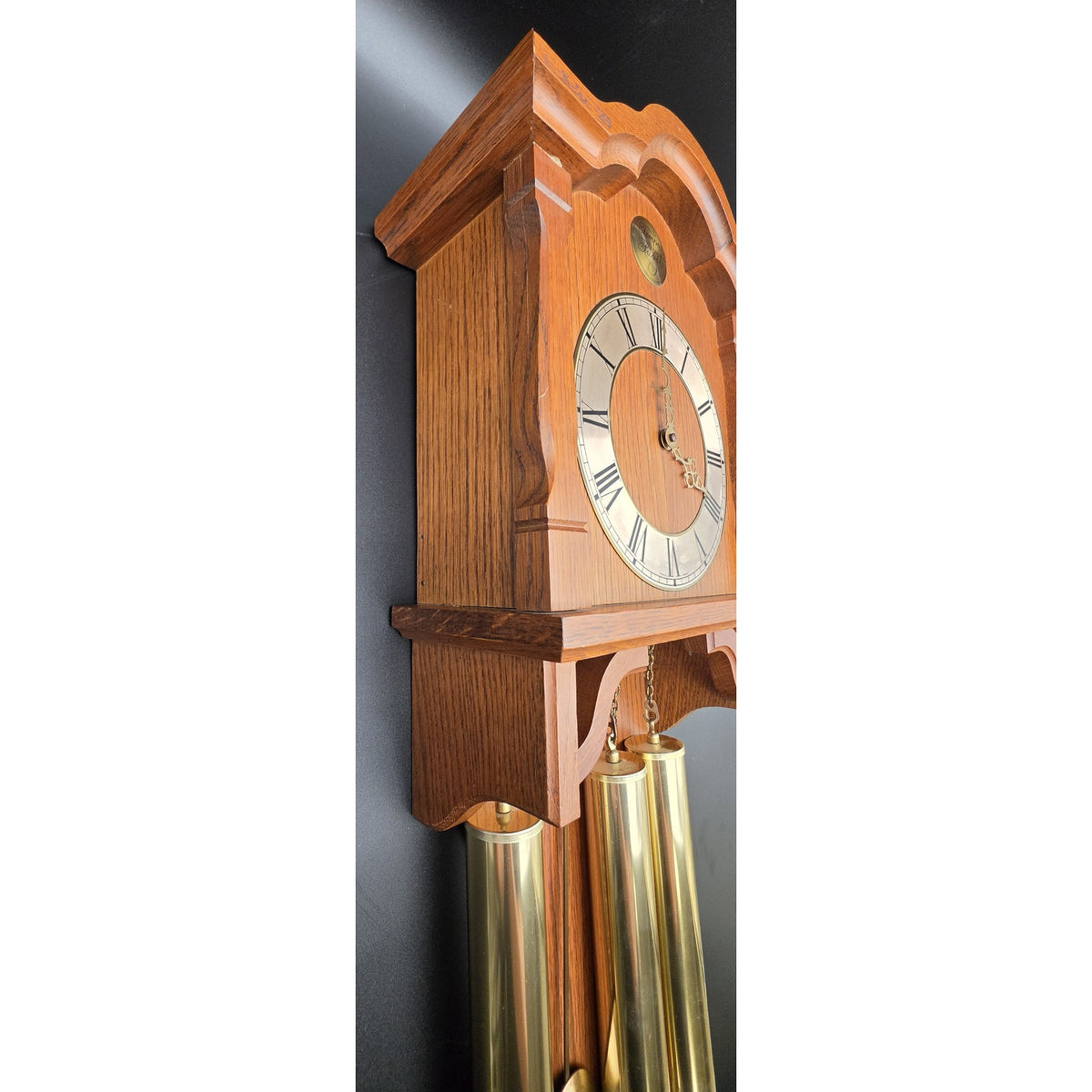 Vintage Tempus Fugit Wall (Time Flies) Clock Wood 31.5" Germany Pendulum Weights