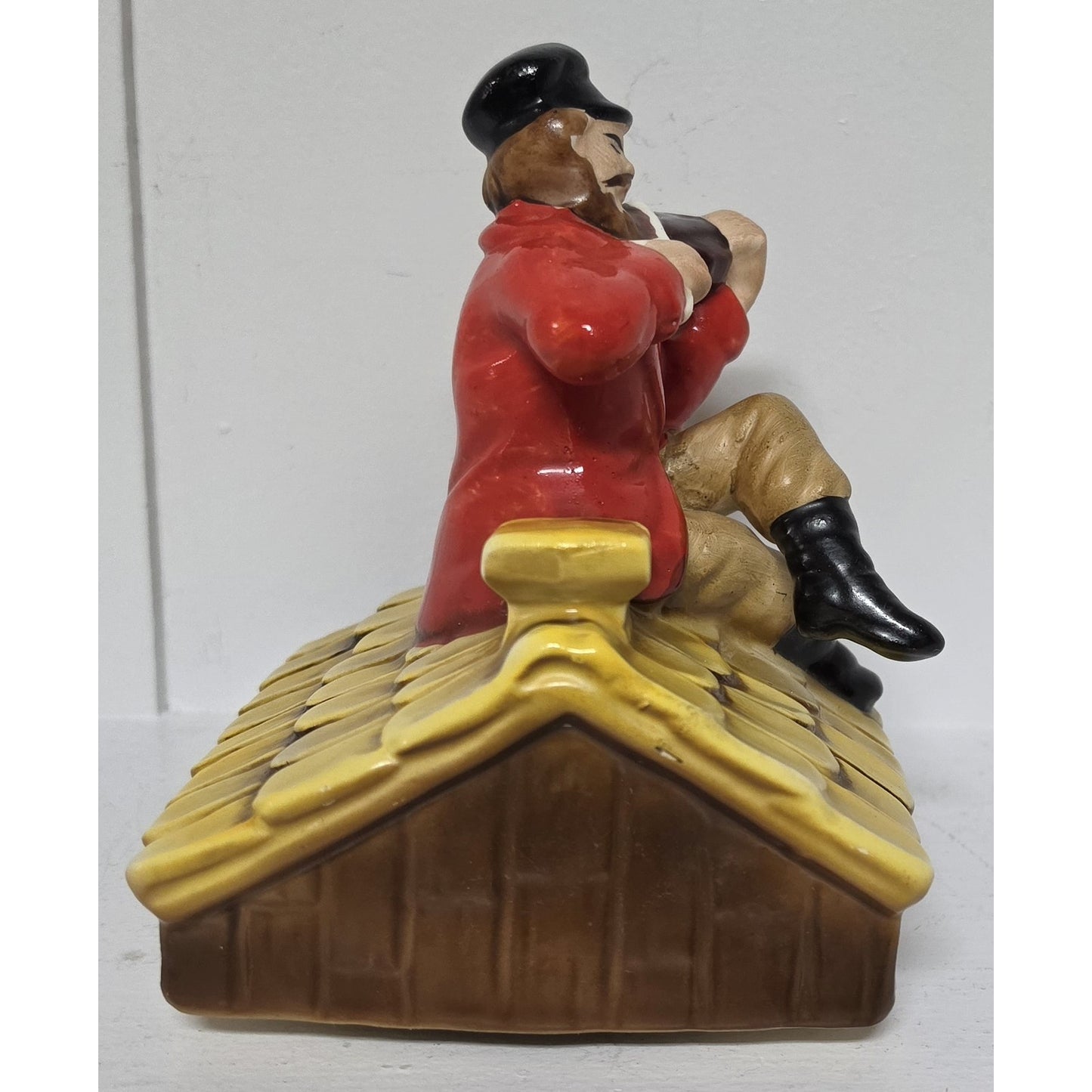 Vintage Fiddler on the Roof Handpaint Ceramic Music Box Rotating Sunrise Sunset