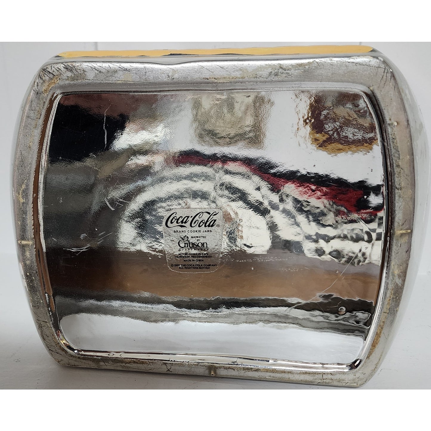 Vintage Coca-Cola Jukebox Cookie Jar 2000 Gibson Ceramic Retro Chrome Look