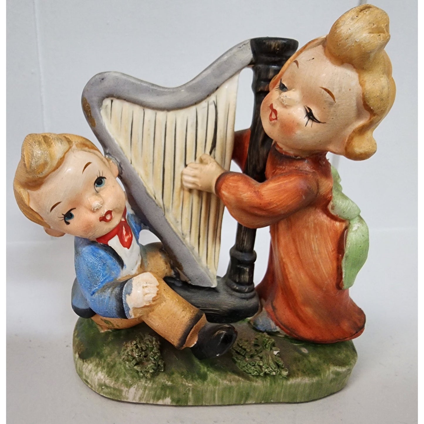 Vintage Royal Crown Japan Porcelain Musical Children Figurines 4 Set HandPainted