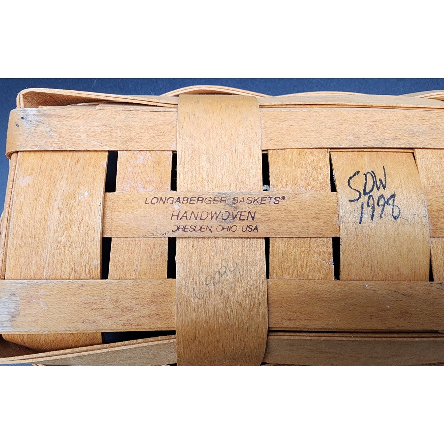 Longaberger Handwoven Basket 1998 SDW Signed – Small Utility Storage Tray