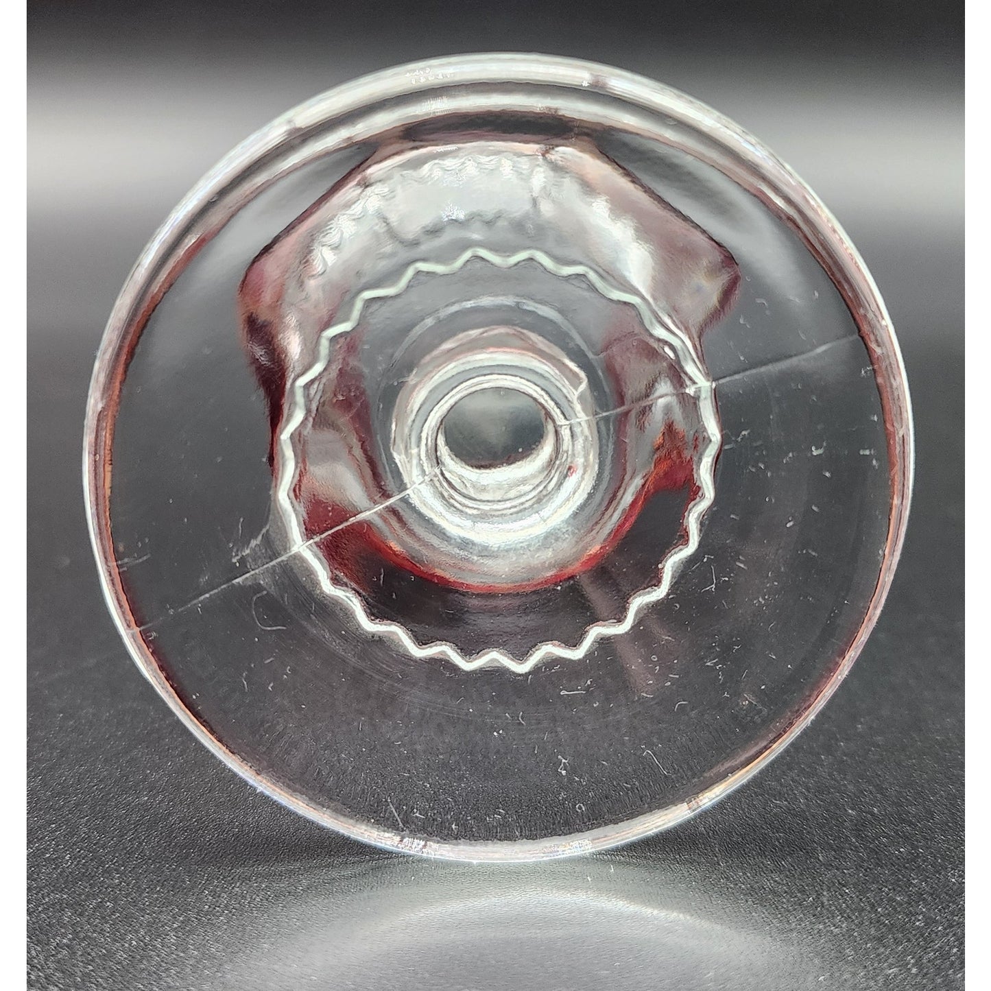 8 Kings Crown Thumbprint Ruby Flash Goblets 4.3" Vintage Glass Set