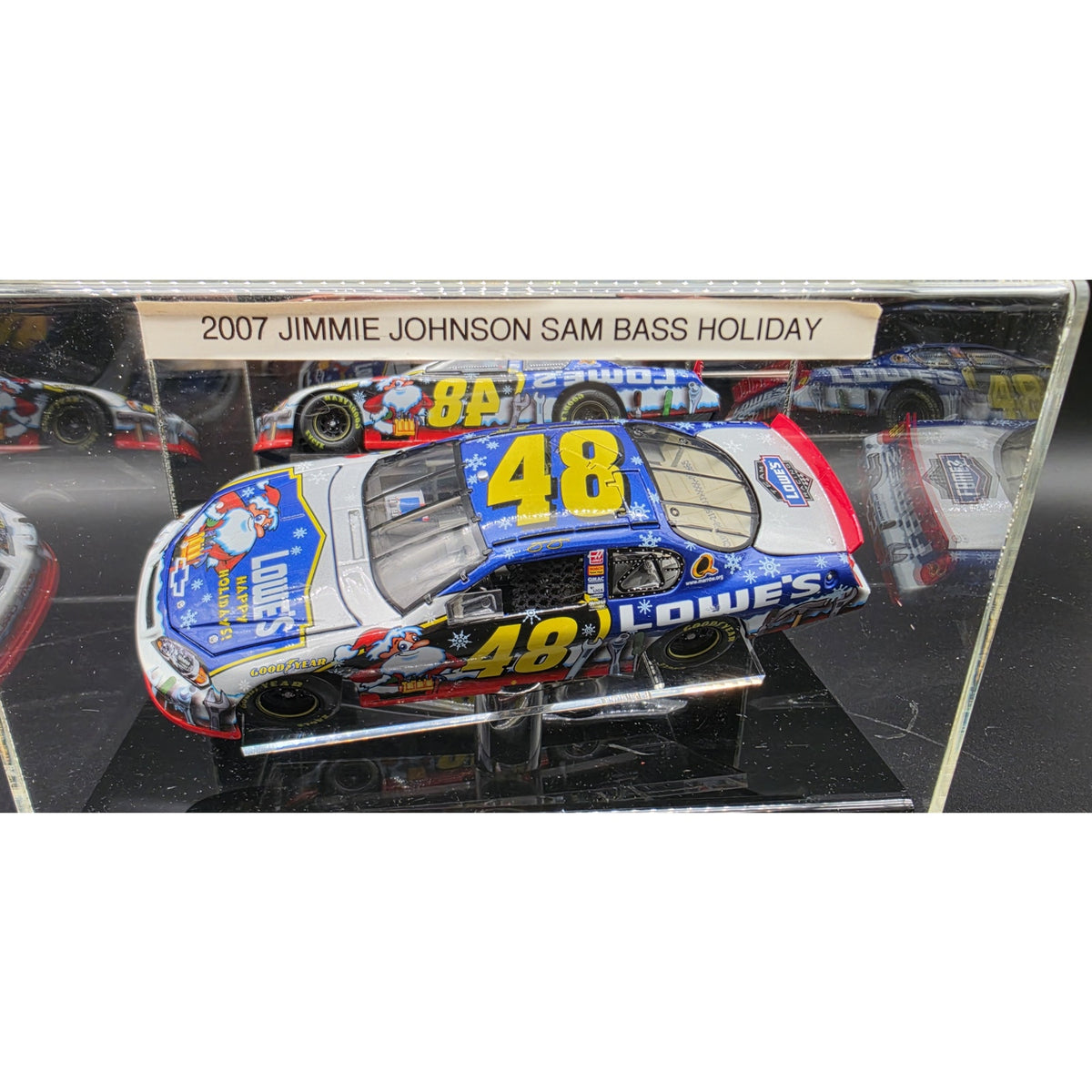 2007 Jimmie Johnson Sam Bass Holiday #48 Diecast Monte Carlo SS Display Case