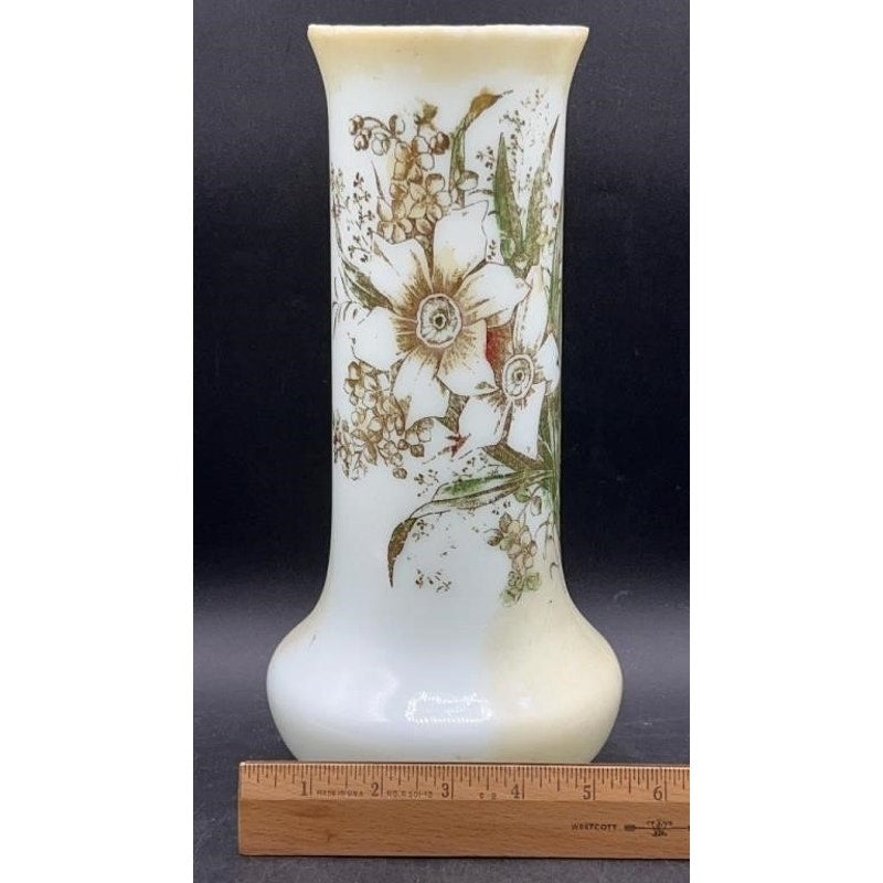 VTG Takahashi Soft Flower San Francisco Bud Vase Hand-Painted 11.5"