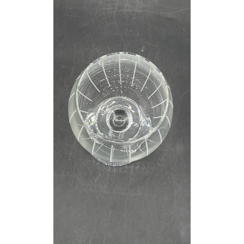 Mikasa Cheers White Wine Glasses Set of 4 8.75" Etched Dots Lines Swirls Stripes