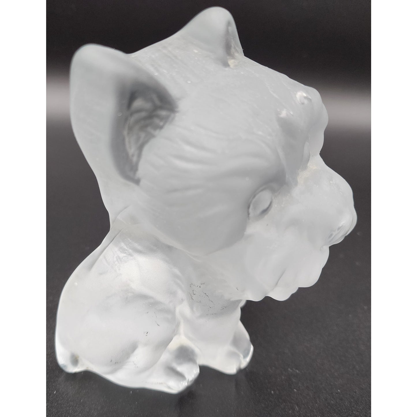 Viking Glass Hand Made USA Scottish Terrier Paperweight Bookend 5.25” Figurine
