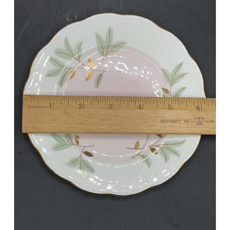 Royal Albert Braemar Bone China 6.25" Dessert Plates Set of 6 Pink Gold Fluted