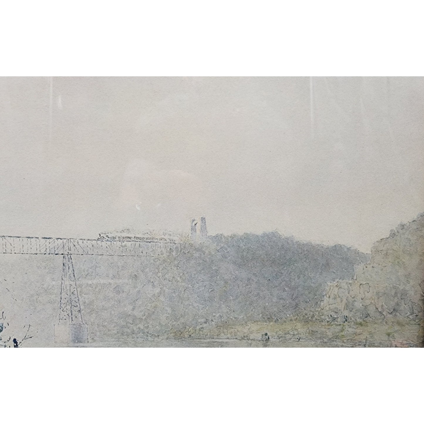 Paul Sawyier High Bridge 1978 Ltd Ed Framed Lithograph 24.5x18.75 COA