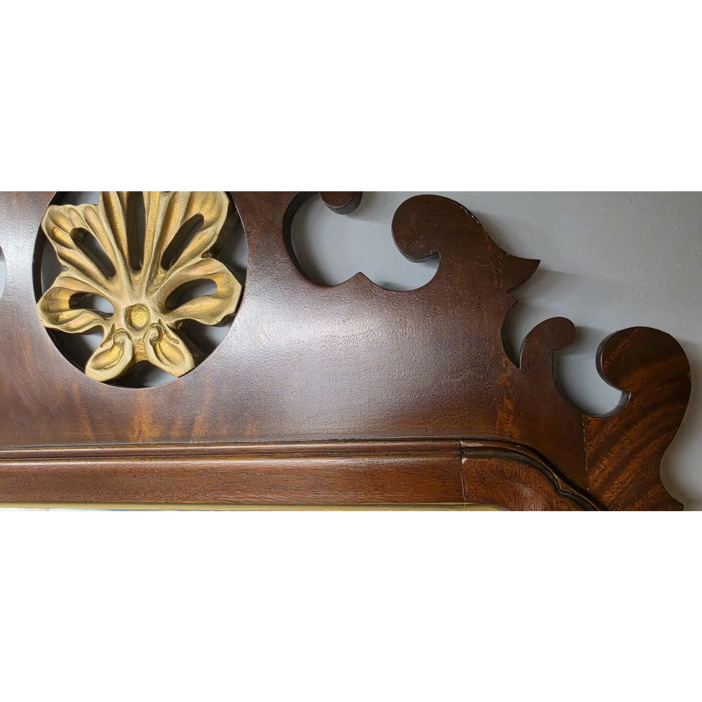 Vintage Councill Craftsmen Ornate Beveled Mirror 42x21 Mahogany Beauty
