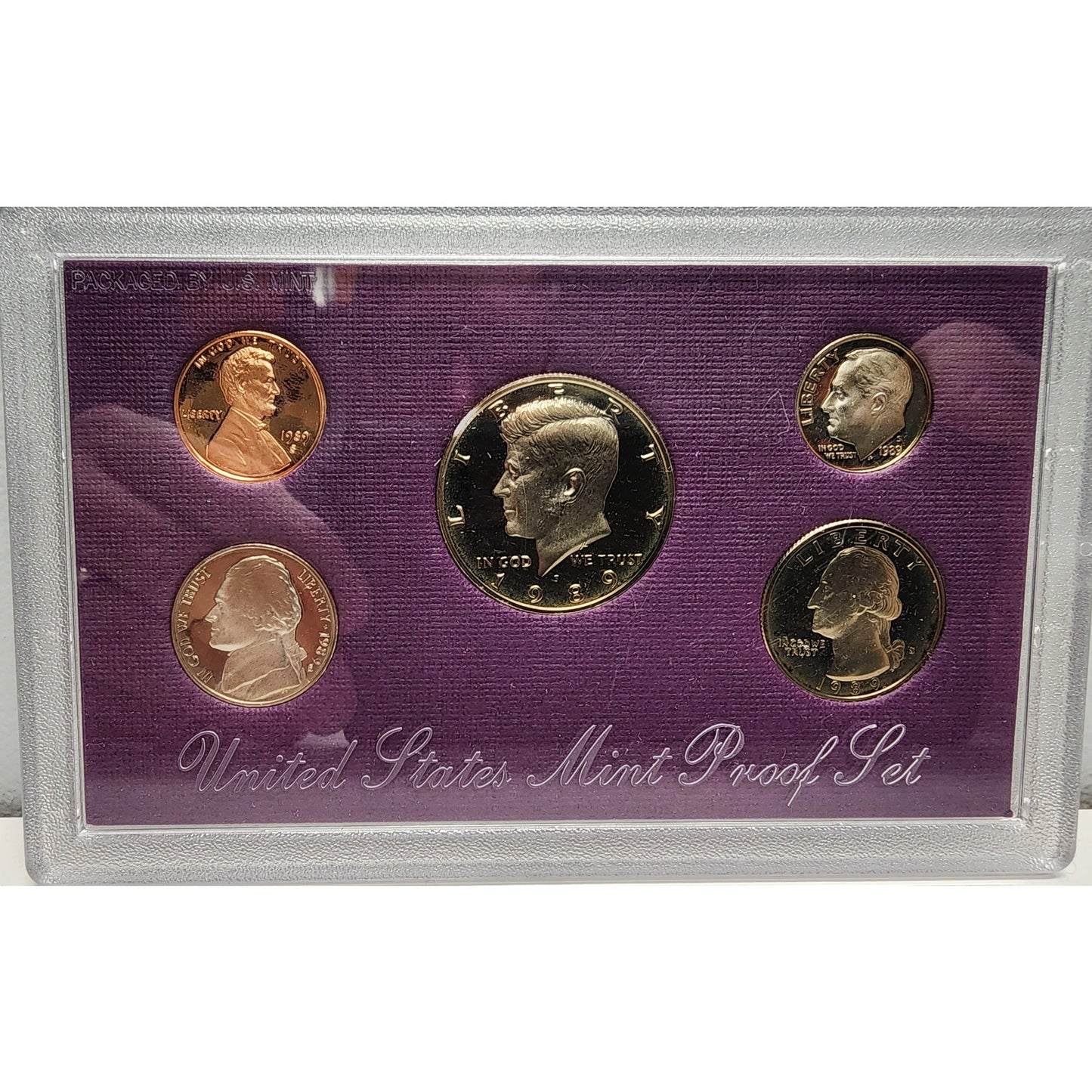 1989 U.S. Proof Set + 1863 LA 100 Confederate Note Repro + 1942-S Silver Nickel