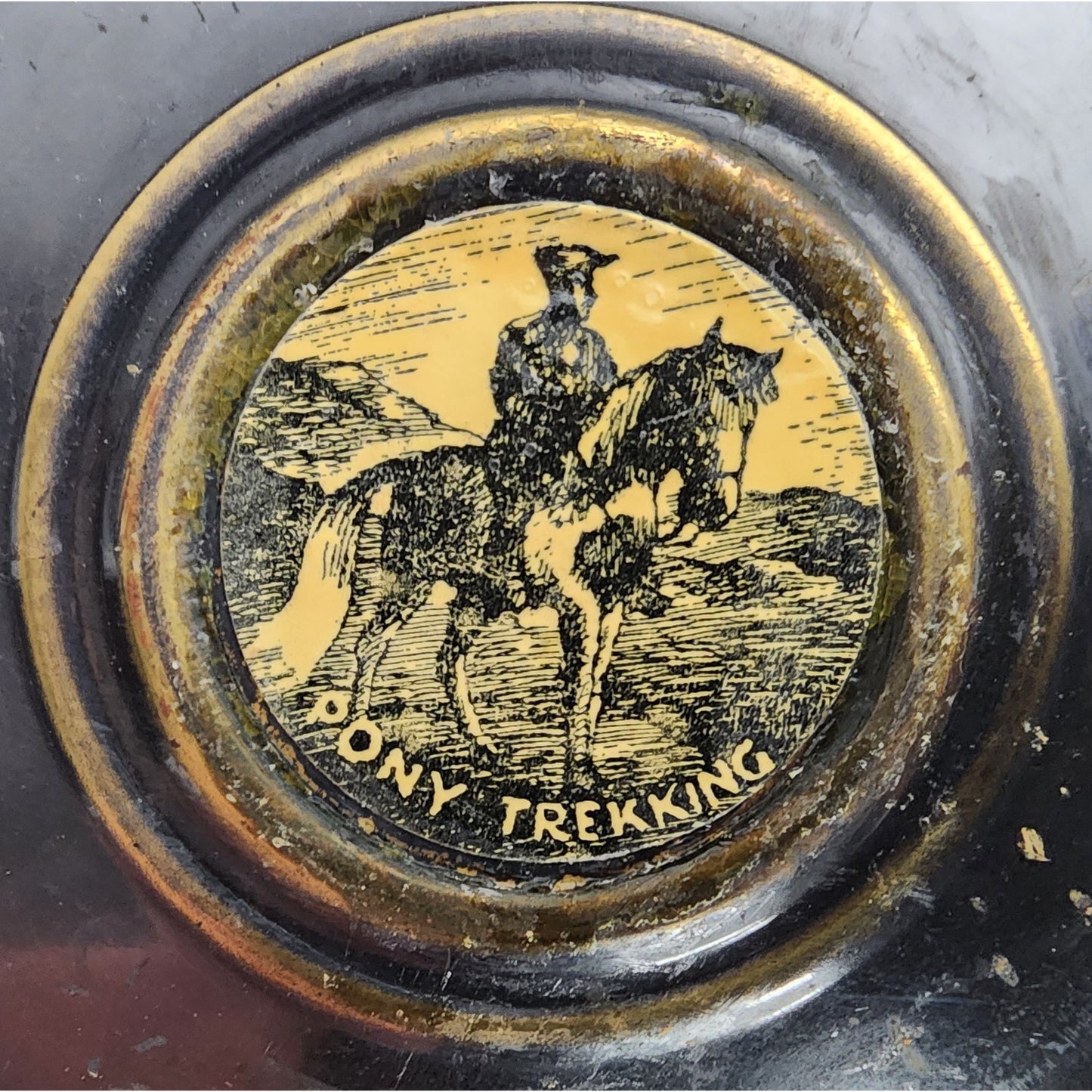 Vintage Tole Painted Silent Butler Roses + Brass Kobenhavn Trays & Flower Pot Lot