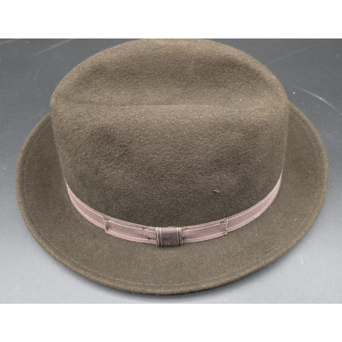 Vintage Capas Design Men Brown Wool Fedora Hat Sz L USA Made Classic Trillby