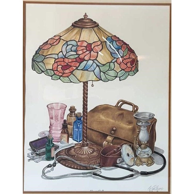 House Call Lithograph by C. Don Ensor Framed Signed w/ COA 23x28 Vintage 1976