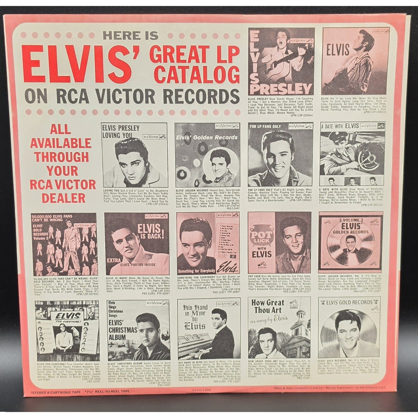 Elvis “How Great Thou Art” 1960s RCA Stereo LP – Good Jacket & Clean Vinyl