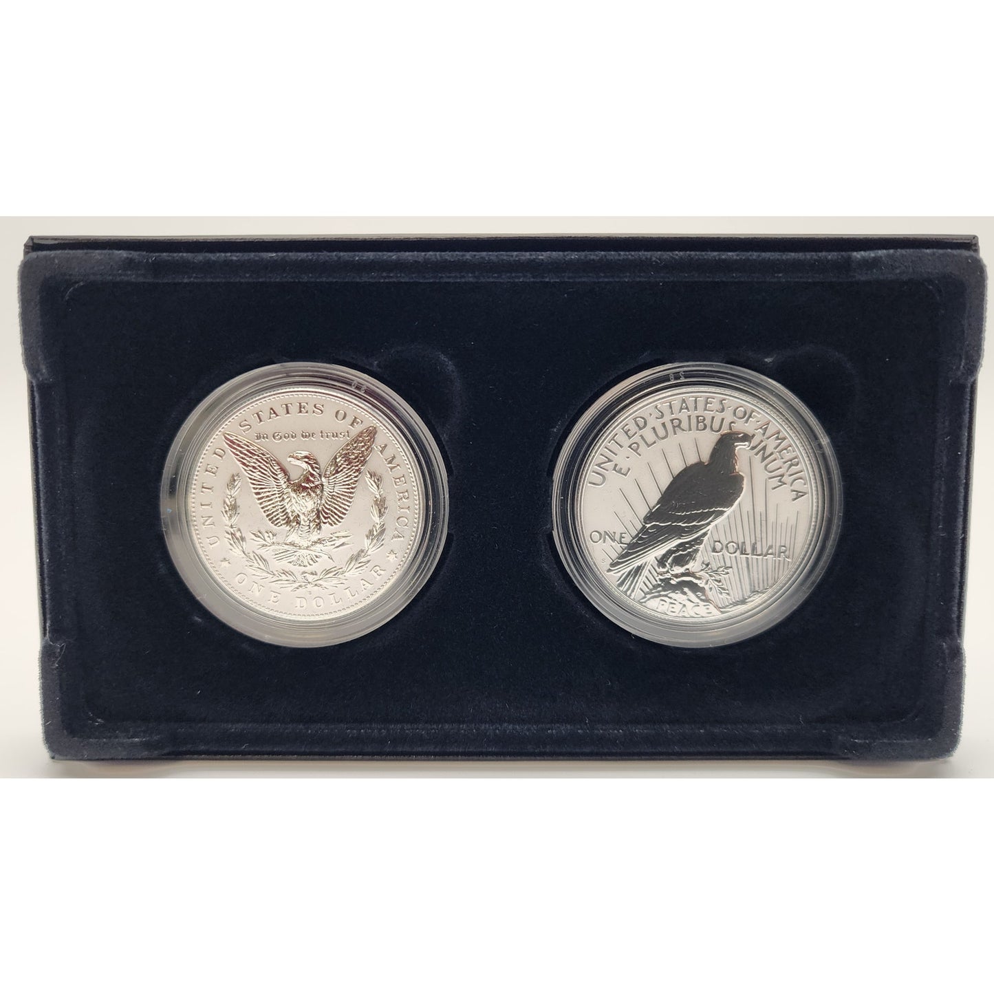 2023 Reverse Proof Morgan & Peace Silver Dollar 2-Coin Set US Mint Boxing + CoA